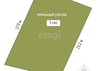 Продается земельный участок, 5 сот., село Шорохово, Заречная улица