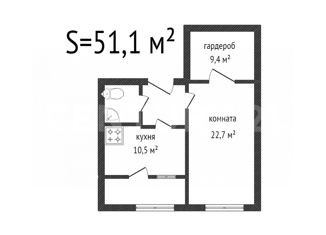 Однокомнатная квартира на продажу, 51.1 м2, Краснодарский край, проспект Ленина, 111к1