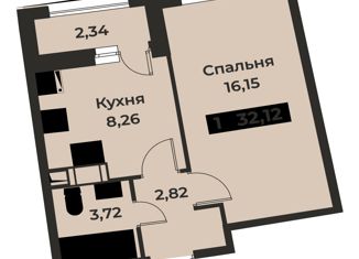 Продаю 1-комнатную квартиру, 32.12 м2, Мурино, проспект Авиаторов Балтики, 29к2, ЖК Авиатор