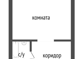 1-комнатная квартира на продажу, 12.4 м2, Курганская область, Чернореченская улица, 91
