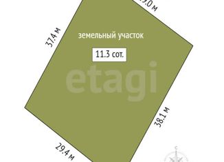 Продаю земельный участок, 11.3 сот., село Кулига, Рябиновая улица