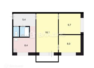 3-комнатная квартира на продажу, 53.3 м2, Благовещенск, Студенческая улица, 29
