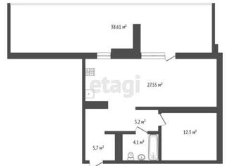 Продаю однокомнатную квартиру, 63.4 м2, Тюмень, улица Михаила Сперанского, 45, ЖК Видный