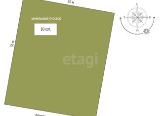 Земельный участок на продажу, 10.5 сот., село Водное, Вишнёвая улица