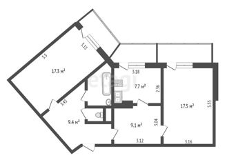 Продаю 2-ком. квартиру, 68 м2, Симферополь, улица Бела Куна, 15