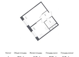 Продается 1-ком. квартира, 30.3 м2, Санкт-Петербург, Гудиловская улица, 6к1, метро Пролетарская