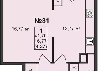 Продажа 1-комнатной квартиры, 41.7 м2, Нижний Новгород, улица Гоголя, 14, улица Гоголя