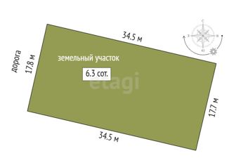 Продам земельный участок, 6.3 сот., Озёрное сельское поселение