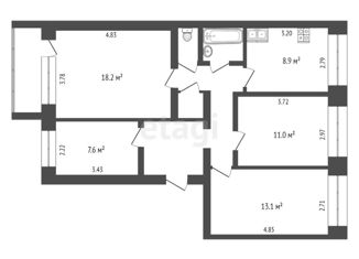 4-ком. квартира на продажу, 75 м2, Тобольск, улица Семёна Ремезова, 54