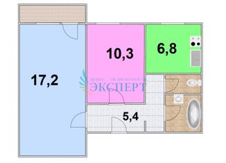 Продается двухкомнатная квартира, 43.3 м2, Нижегородская область, Норвежская улица, 4