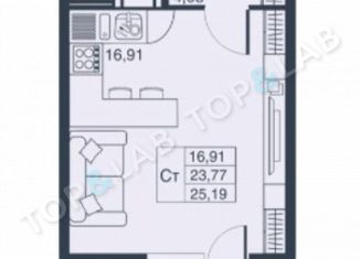 Продам квартиру студию, 23.8 м2, Мурино, Ручьёвский проспект, 3к1, ЖК Мурино Парк