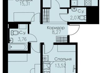 Продажа 3-комнатной квартиры, 75.7 м2, Мурино, улица Шувалова, 35