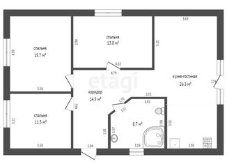 Продам дом, 140 м2, село Новобессергеневка, Крутая улица, 14