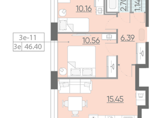 Продаю двухкомнатную квартиру, 45.5 м2, Санкт-Петербург, Красногвардейский переулок, Красногвардейский переулок