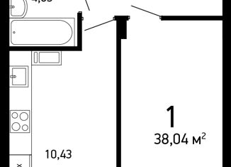 Продаю однокомнатную квартиру, 38.1 м2, Нижний Новгород, улица Героя Советского Союза Сафронова, 13к1, ЖК Заречье