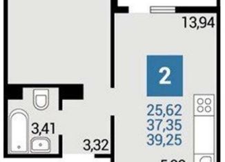 Продаю двухкомнатную квартиру, 39.25 м2, Анапа, улица Ленина, 235, ЖК Горгиппия Морская
