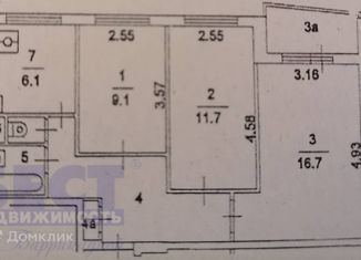 Продам трехкомнатную квартиру, 60 м2, Москва, Анадырский проезд, 57, Анадырский проезд