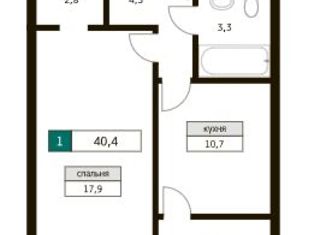 Продажа однокомнатной квартиры, 40 м2, поселение Московский, Родниковая улица, 30к3