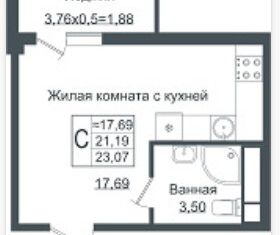 Продажа 1-комнатной квартиры, 23 м2, Краснодар, ЖК Европа-Сити, Античная улица, 4