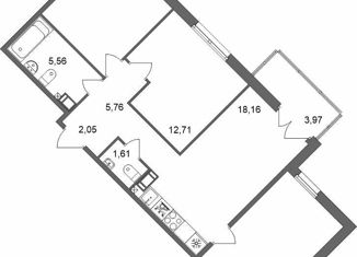 Продается трехкомнатная квартира, 72.5 м2, городской посёлок Фёдоровское, Счастливая улица, 4