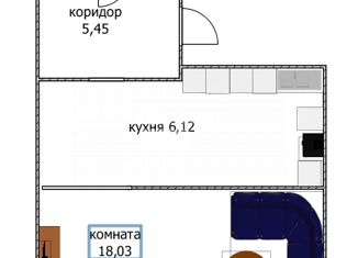 Продается 1-комнатная квартира, 33.57 м2, Ульяновск, проспект Генерала Тюленева, 32к1