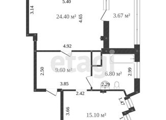 Продается 1-комнатная квартира, 64 м2, Калининград, Ленинградский район, улица 1812 года, 126