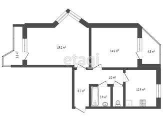 Продажа 2-комнатной квартиры, 64 м2, Москва, улица Лётчика Грицевца, 11, метро Рассказовка