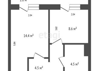 Продажа 1-ком. квартиры, 32 м2, Красноярск, улица Калинина, 15