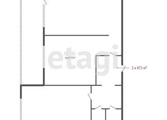 Продается 2-комнатная квартира, 47.5 м2, Екатеринбург, улица Бебеля, 152, улица Бебеля