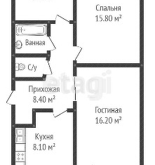 Продам трехкомнатную квартиру, 61.5 м2, Краснодар, улица Володарского, 10Д, микрорайон Покровка