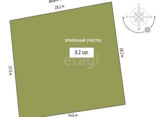 Продам земельный участок, 8.17 сот., СНТ Нива, Солнечная улица