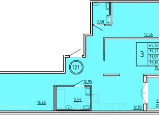 Продам 3-ком. квартиру, 79.37 м2, Санкт-Петербург, Образцовая улица, 6к1