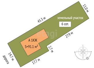 Продается дом, 91.1 м2, Тюмень, Ленинский округ, Велижанский тракт, 8-й километр