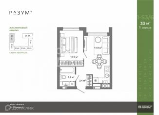 Продается 1-ком. квартира, 33.3 м2, Астраханская область, улица Латышева, 8