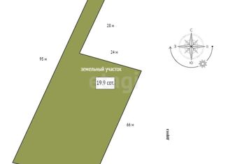 Земельный участок на продажу, 19.9 сот., поселок городского типа Емельяново, Электрический переулок