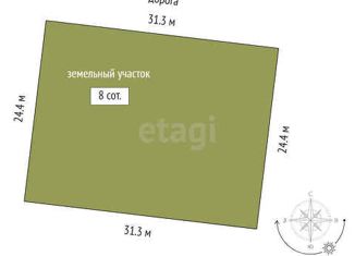 Участок на продажу, 8 сот., село Горьковка, Сибирская улица