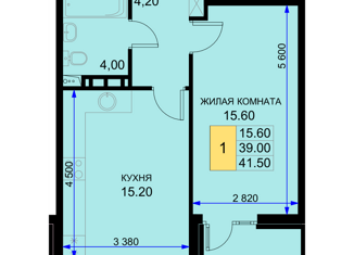 Продаю 1-ком. квартиру, 41.5 м2, Краснодарский край, Дозорная улица, 3к11