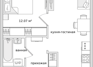 Продаю однокомнатную квартиру, 41.2 м2, Санкт-Петербург, метро Волковская, Волковский проспект, 6