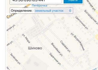 Продажа участка, 9 сот., деревня Шихово, Заречная улица, 10