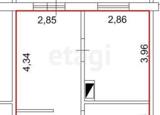 1-комнатная квартира на продажу, 32.4 м2, Челябинск, улица Дмитрия Неаполитанова, 12