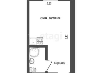 Продаю квартиру студию, 12.8 м2, Омск, улица 20-го Партсъезда, 47, Советский округ