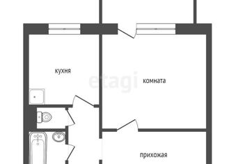 Однокомнатная квартира на продажу, 46.3 м2, Красноярский край, Светлогорский переулок, 10