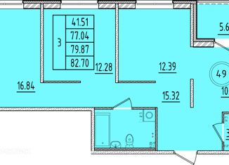 Продаю трехкомнатную квартиру, 77.04 м2, Санкт-Петербург, Образцовая улица, 6к1