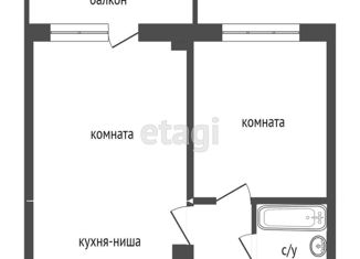 Продаю двухкомнатную квартиру, 47 м2, Красноярск, Норильская улица, 44, ЖК Родники