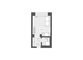Продам 1-комнатную квартиру, 17.3 м2, Москва, Ленинский проспект, 158, метро Тропарёво