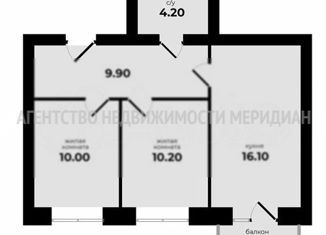 Двухкомнатная квартира на продажу, 50.7 м2, Михайловск, Музыкальная улица, 2