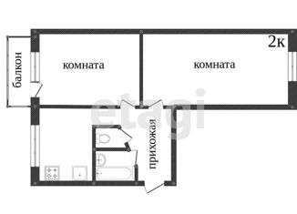 Продается 2-комнатная квартира, 36.8 м2, Тюменская область, проспект Ленина, 40