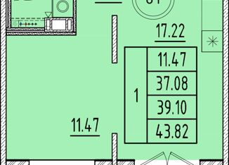 Продается 1-ком. квартира, 37.08 м2, Санкт-Петербург, Образцовая улица, 6к3