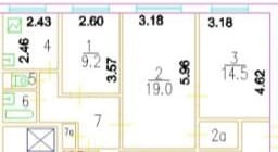 Продам трехкомнатную квартиру, 61.6 м2, Москва, Зюзинская улица, 4к4, Зюзинская улица