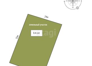 Продам участок, 8.4 сот., деревня Большие Акияры